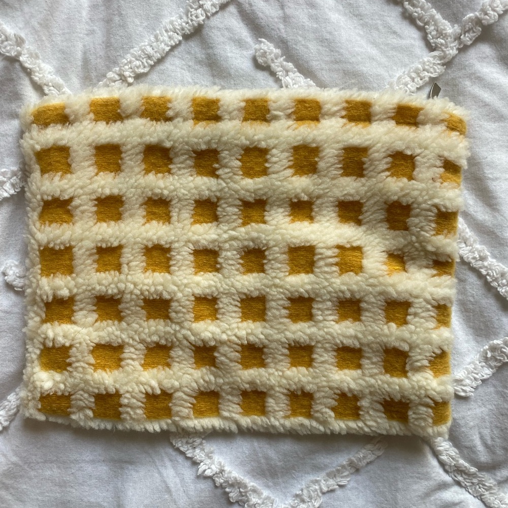 Yellow make up bag